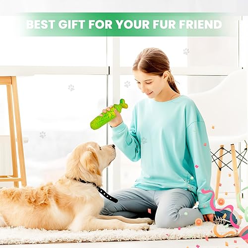 Miniatura 7 de Juguetes masticables para perros para masticadores agresivos de razas grandes, juguetes chirriantes para perros de raza mediana pequeña, juguetes