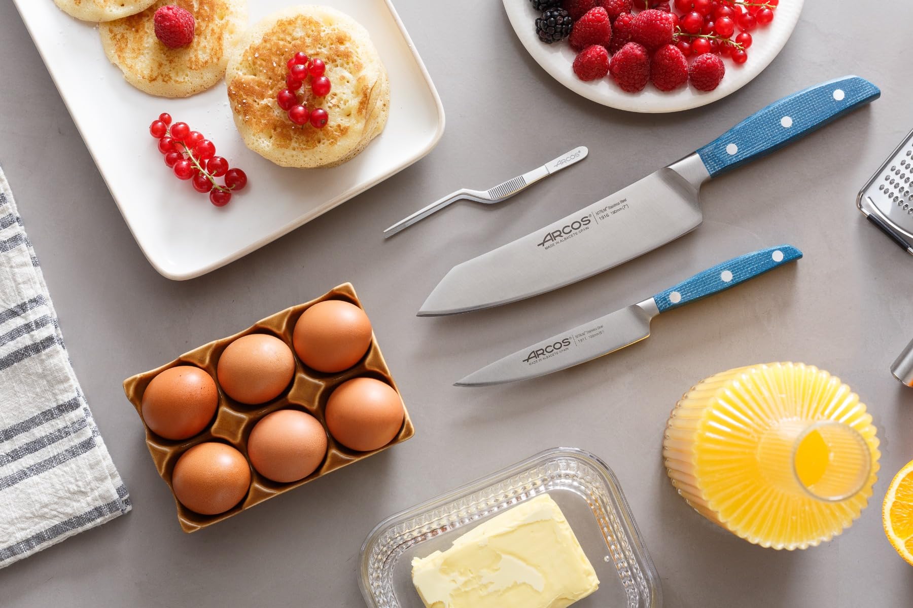 Arcos Brooklyn Set 4 Coltelli Da Cucina In Acciaio Inox Forgiato Con Manico Micarta - 5