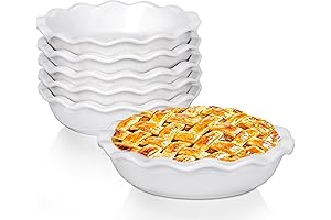 Ceramic Mini Pie Pans: Perfect for baking individual chicken pot pies, quiches, and fruit pies