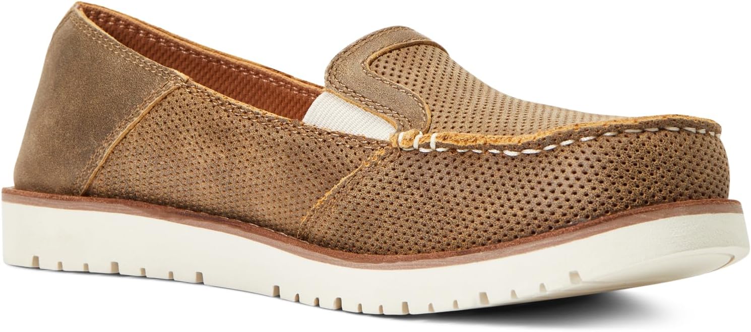 ARIAT Women's Cruiser Boat Shoe 7 Women/7 Men Brown Bomber