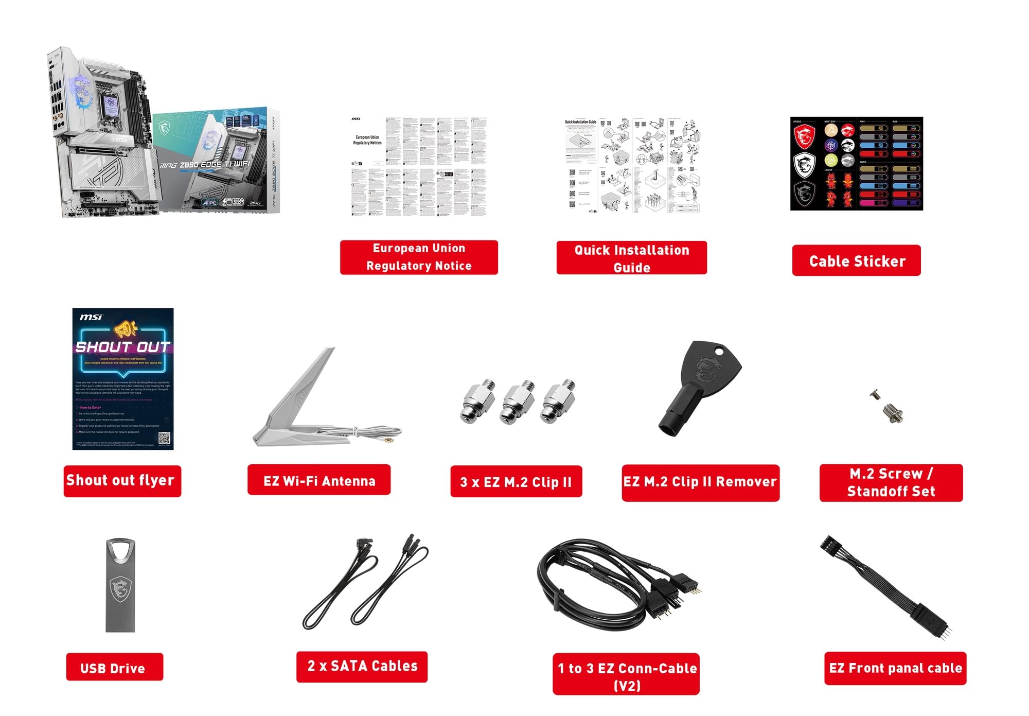 MSI MPG Z890 EDGE TI WIFI Z890 Chipset Carte mère ATX MB6584