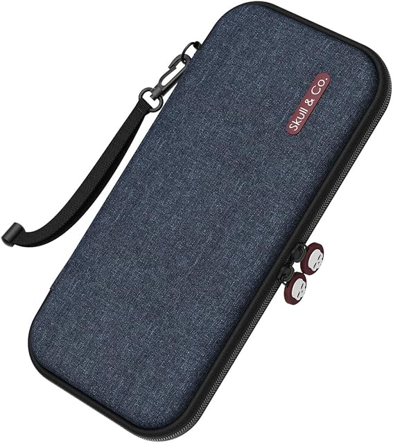 Skull & Co. Every Day Slim Carrying Case for Nintendo Switch OLED and Regular Switch: Portable Hard Shell Protective Travel Case - Denim