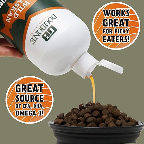 Miniatura 5 de DogBone Aceite de pescado para perros de 32 onzas, aceite de salmón, aceite de pescado para perros, Omega 3, suplemento para articulaciones de