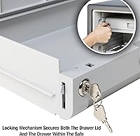 Vista 5 de SentrySafe - Cajón de bloqueo de plástico blanco para cajas fuertes ignífugas e impermeables SFW205, accesorio de estante multiposicional para cajas