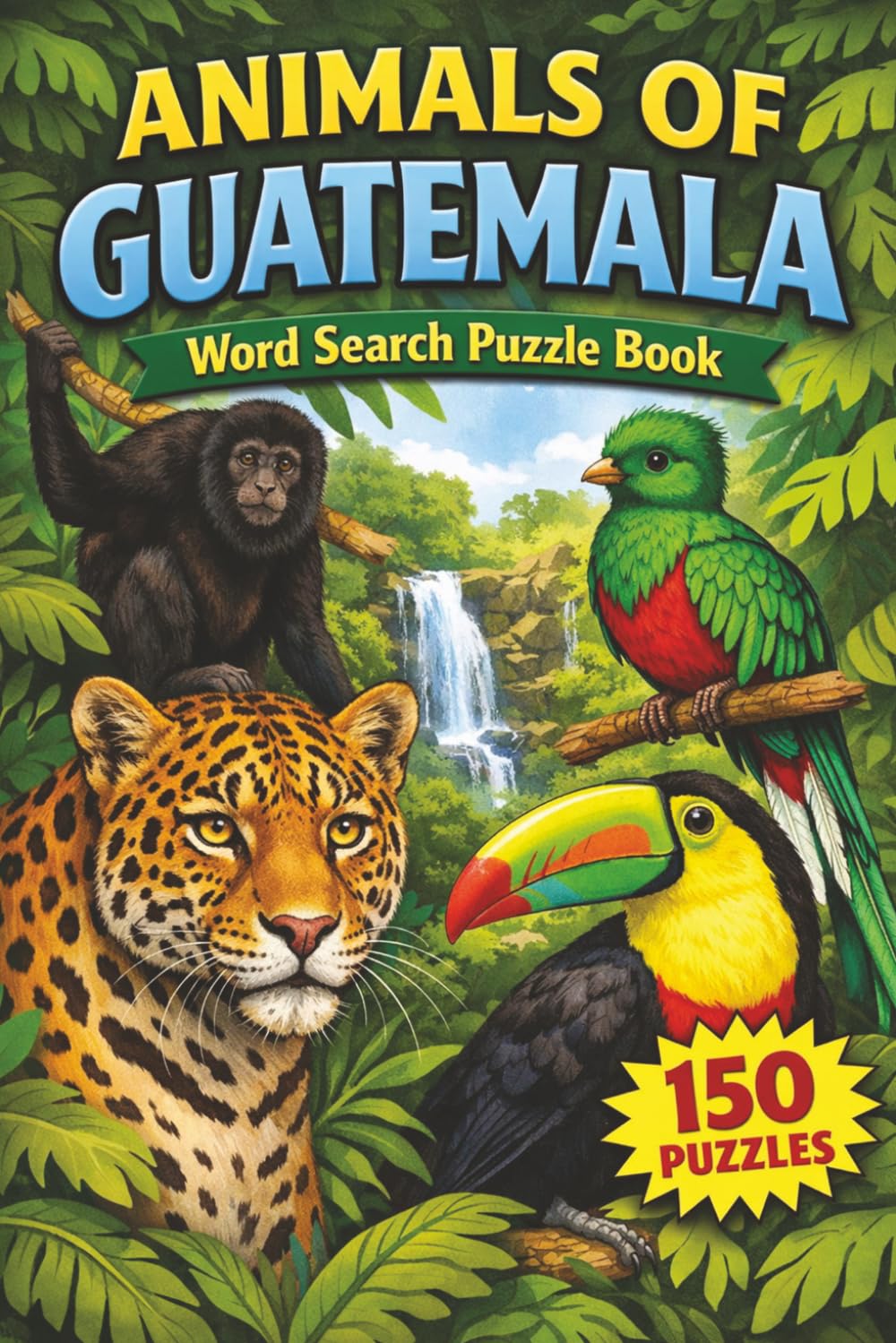Animals of Guatemala Word Search: 150 Wildlife-Themed Puzzles