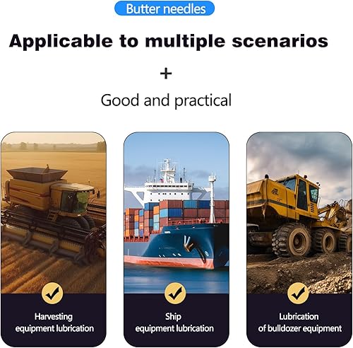 Miniatura 7 de RUGLAMZHIP Aguja inyectora de grasa, boquilla de aguja de grasa, aguja inyectora de aguja de grasa para rodamientos, dispensador de grasa nasal de 8