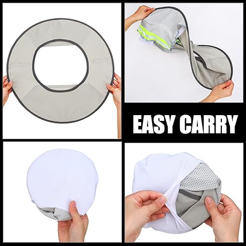 Miniatura 5 de SATINIOR 8 unidades de sombrero duro de ala completa para el sol, protección solar, protección para el cuello, polaina para el cuello, bufanda