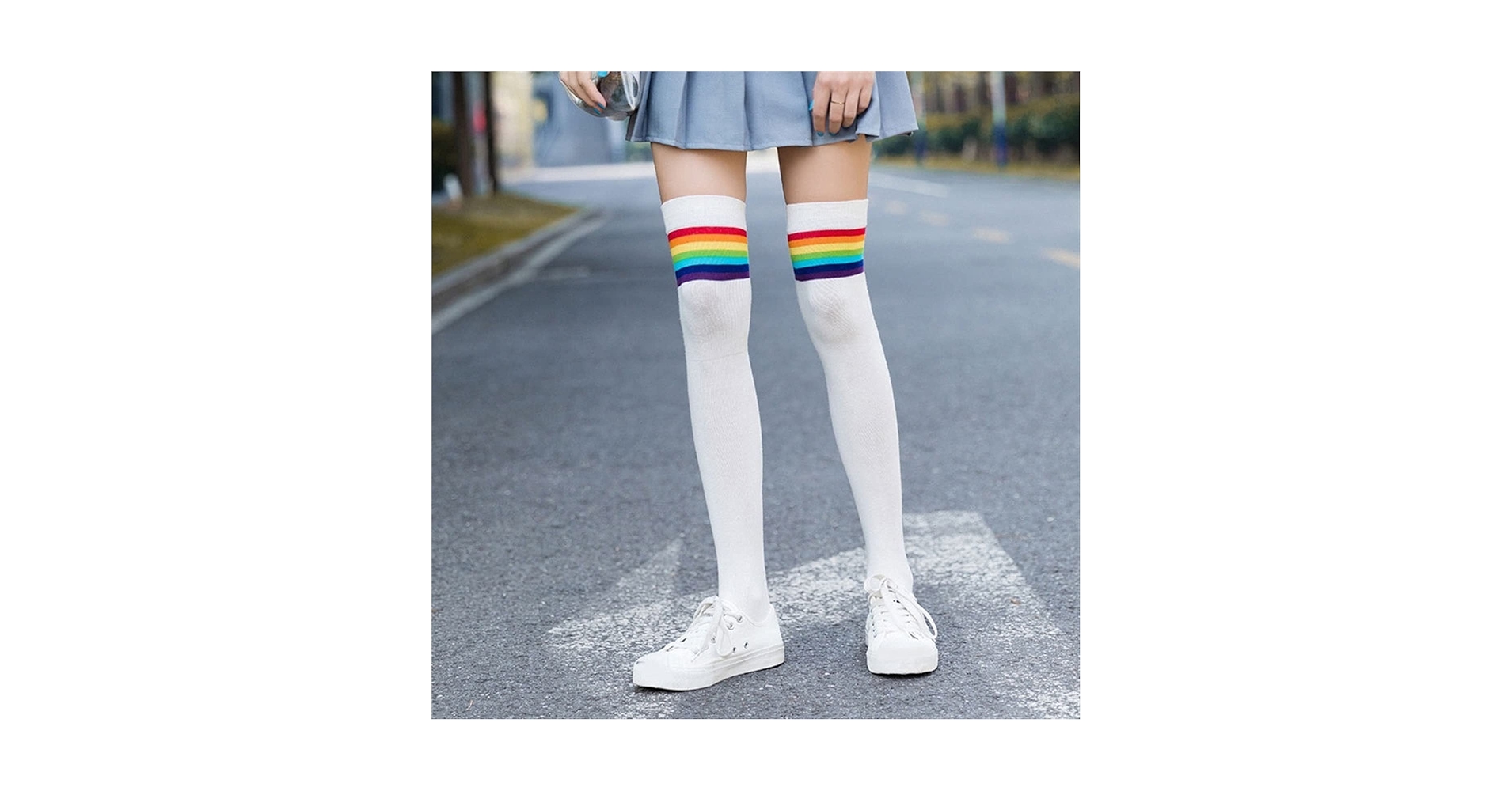 Amazon.co.jp: Zzple レディースニーハイソックス - 日本の