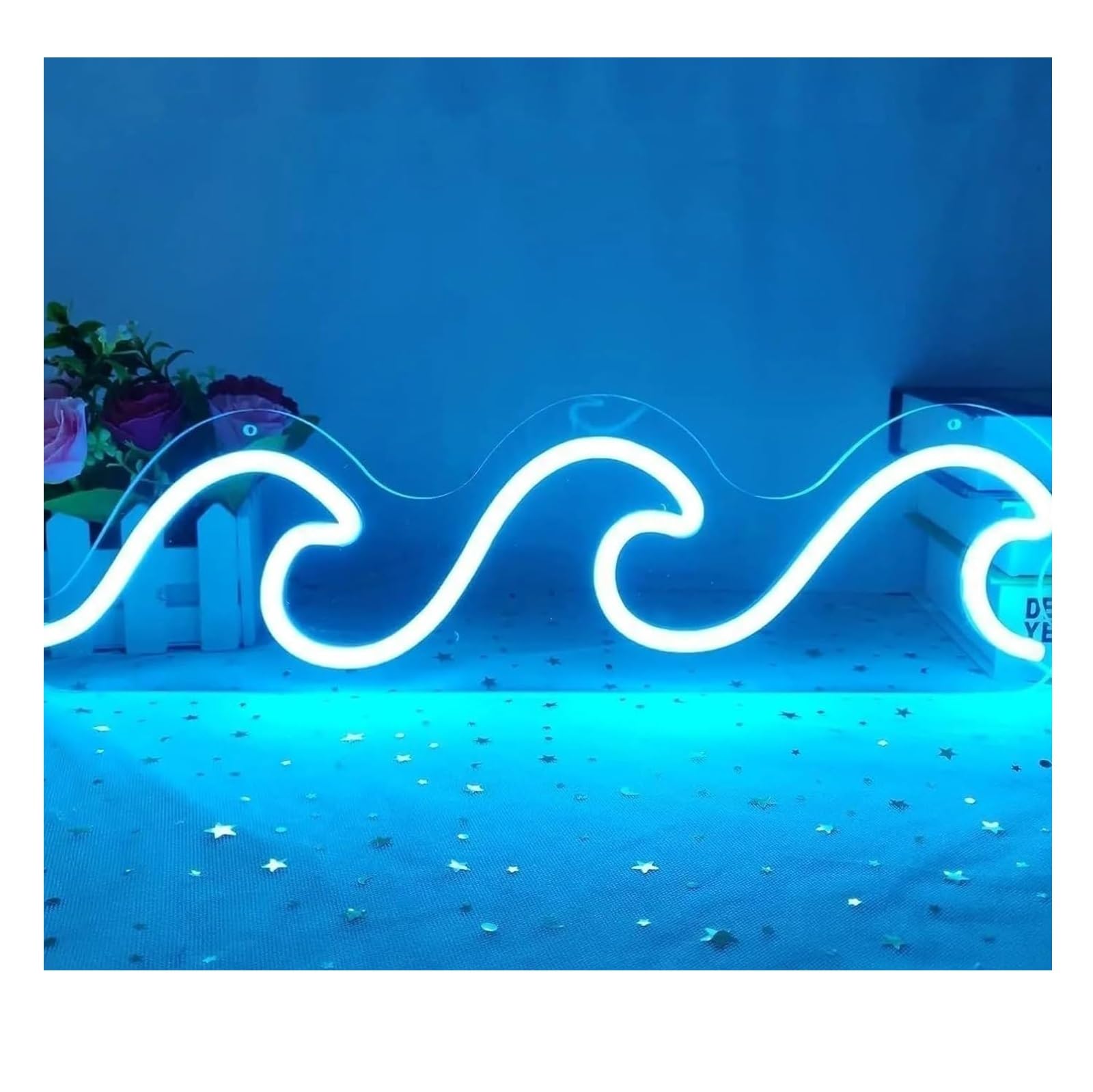 Lumières de fête au néon d'ambiance apaisante pour vos soirées détente au salon