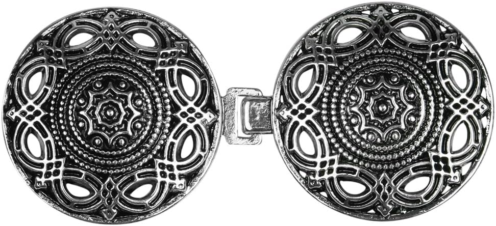 Evelots Cloak/Cape Clasp Fasteners-Sew On-Hook & Eye Cardigan Clip-Circle Design