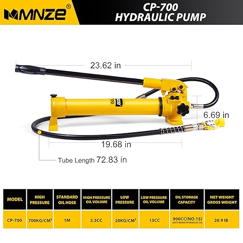 Miniatura 17 de 10T 2 "Stroke Hydraulic Cylinder Jack Sets Porta Power Ram Jack Kits de cilindro de elevación de efecto único se retrae automáticamente con bomba
