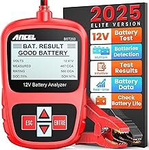 ANCEL BST200 Car Battery Tester 12V Automotive, 100-1100 CCA Battery Load Tester Tool, Auto Battery Analyzer Digital Tester for Car Truck Motorcycle SUV Boat and More