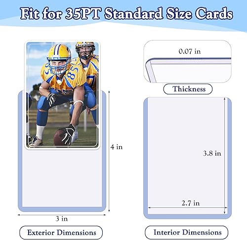 Miniatura 2 de TopLoaders - 200 fundas para tarjetas y 400 fundas transparentes y suaves para tarjetas intercambiables, fundas protectoras para tarjetas Stardard,