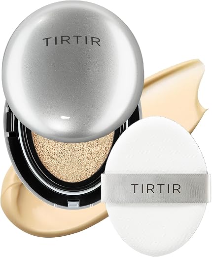 TIRTIR Mask Fit Aura Cushion Foundation, Full coverage, Skin fit, Satin Glow Finish, Korean Cushion Foundation #21W NATURA...