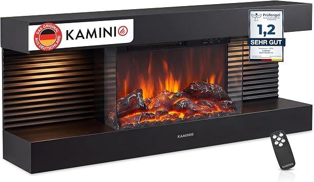 KAMINIO  Liz 110 Electric Fireplace with Heating [Electric Wall Fireplace