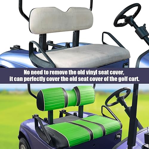 Miniatura 5 de NOKINS Juego de fundas de asiento de carrito de golf, ajuste Club Car PrecedentDS & EZGO TXTRXV y Yamaha DriveDrive2 OEM funda de asiento sin