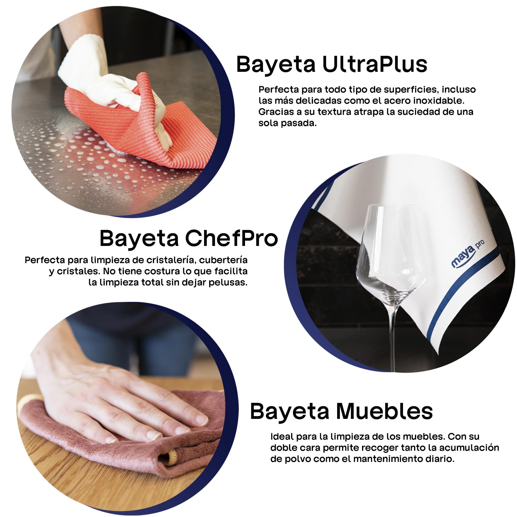Maya - Kit de Limpieza del Hogar 11 en 1 | Escoba de Goma, Cubo con Escurridor 10L, Palos Desmontables con 4 Secciones, Fregonas MAX Pro, Estropajos de Cocina y Bayetas de Microfibra y CHEFPRO
