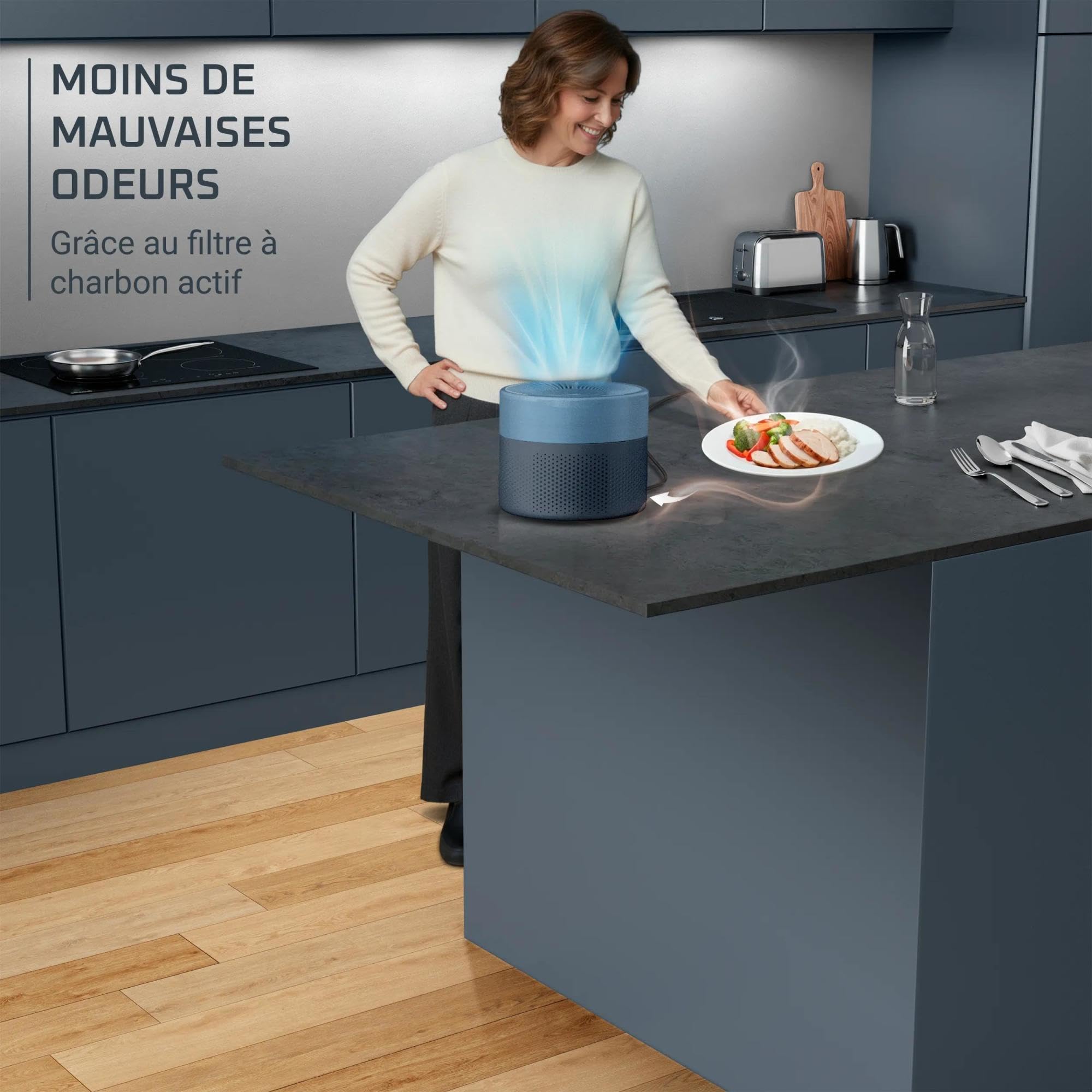 Rowenta Pure Air Mini, Purificateur d'air intérieur avec filtration HEPA Allergy+, Très silencieux, Réduit les mauvaises odeurs, PU1522F0