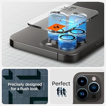 Spigen iPhone 17 Pro/Pro Max /16 Pro/Pro Max ile Uyumlu Kolay Kurulum Kamera Lens Camı Koruyucu GLAS.tR EZ Fit Optik Pro (2 Adet) Şeffaf - AGL06914 (Spigen TR Garantili)