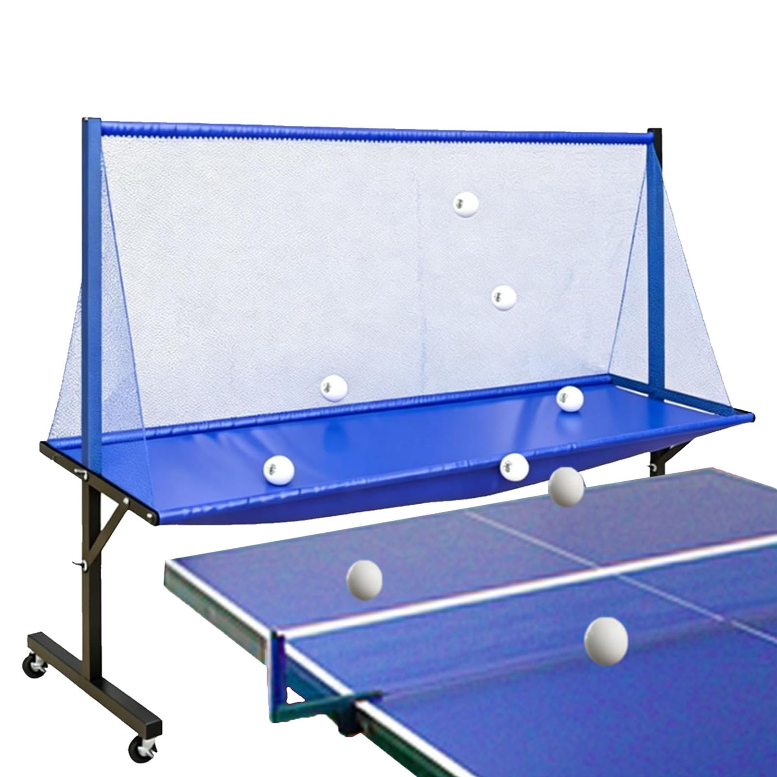Generisch Rollbares Tischtennisnetz Mit Auslaufsicherem Ballmundloch, Effektivem Fang Ohne Abprallen, Für Tische Mit Einer Größe Von 72 Bis 82 Zoll (210 X 142 X 50 cm)