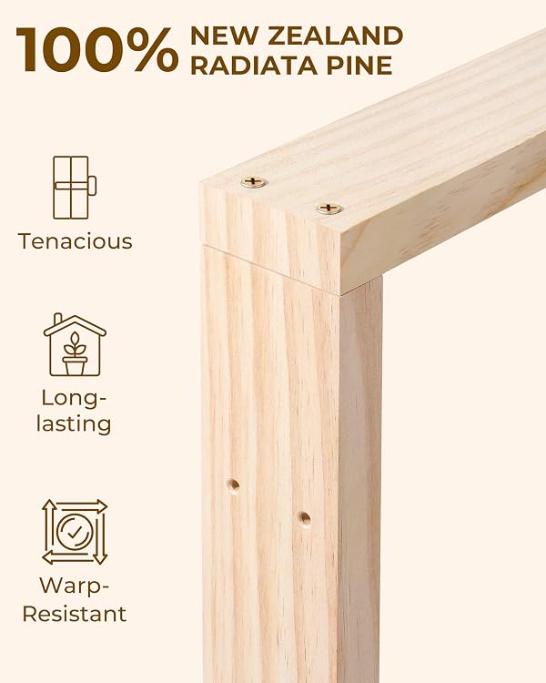 Cozytuft 29.5" Wooden Tabletop Rug Tufting Frame with Anti-Puncture Strip & Tufting Cloth - Space-Saving Rug Making Starter Kit for Beginners & Pros - Ideal for Tufting Guns & Rug Making, Easy Setup by Cozytuft - Used condition - Image 3