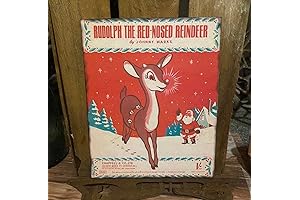 Reindeer Sign | Retro Metal Tin Sign | Christmas Decoration Wall Hanging Decor
