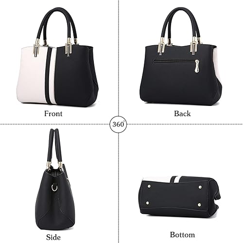 Miniatura 7 de PORRASSO Bolso de mujer Moda Top Handle Bolsos Señoras Tote Bolso de hombro Mujer Negro
