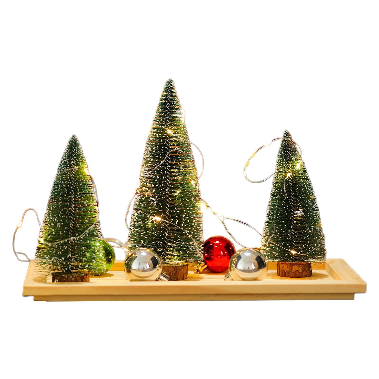 carotoe Festival Table Decoration Small Lighted Christmas Tree Stand Ornament for Home Holiday Decoration Desktop Christmas Tree