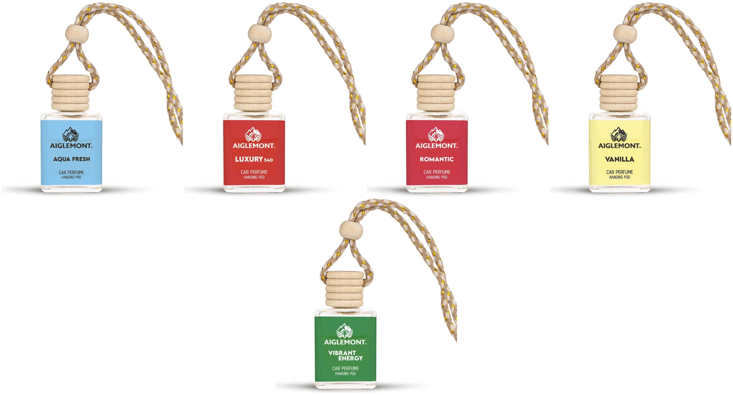 Car Perfumes combos | Aqua Fresh+ Luxury 540 + Romantic+ Vanilla+ Vibrant Energy| Combo of 5 | 10 ml Each-image-36