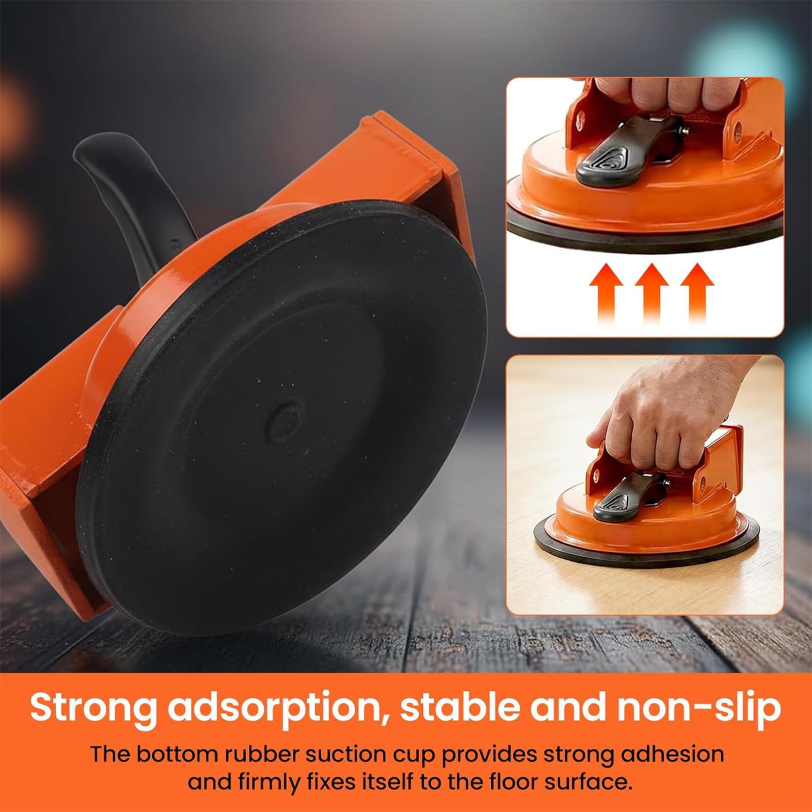 2026 Upgraded Heavy Duty Floor Gap Fixer Tool with Enhanced Vacuum Suction Cup,Flooring Gap Repair Tool for Laminate,Vinyl, Wood & Tile Flooring - 4