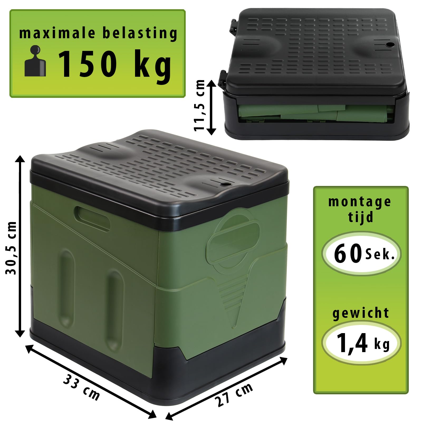 Kampa Khazi Draagbaar Toilet | Kampeer Oase