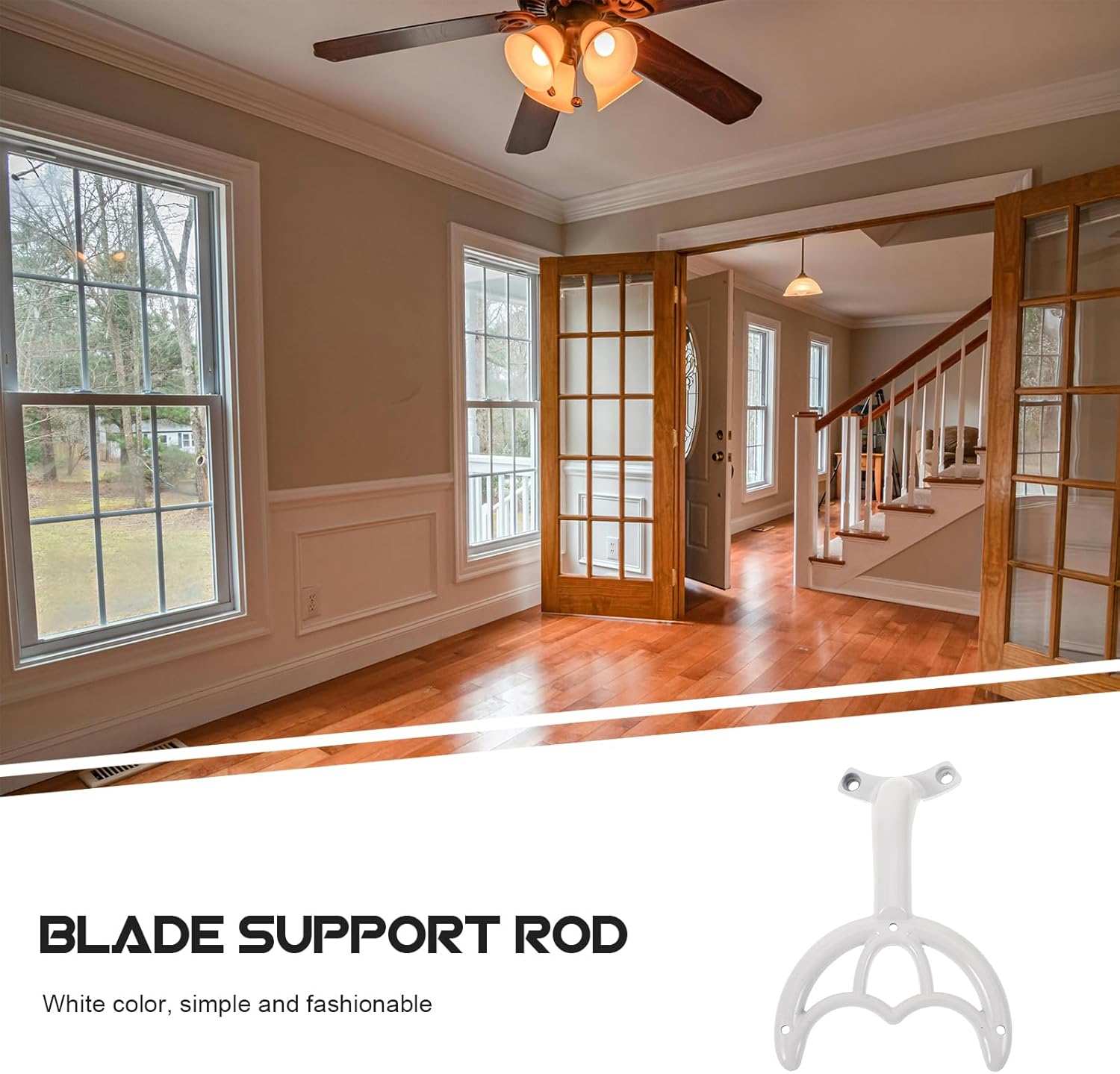 Generic Replacement Fan Blade Arms: 5pcs White Replacement Ceiling Fan Blades Arms for Replacing the Worn Fan Blades to Keep the Balance of the Ceiling Fan