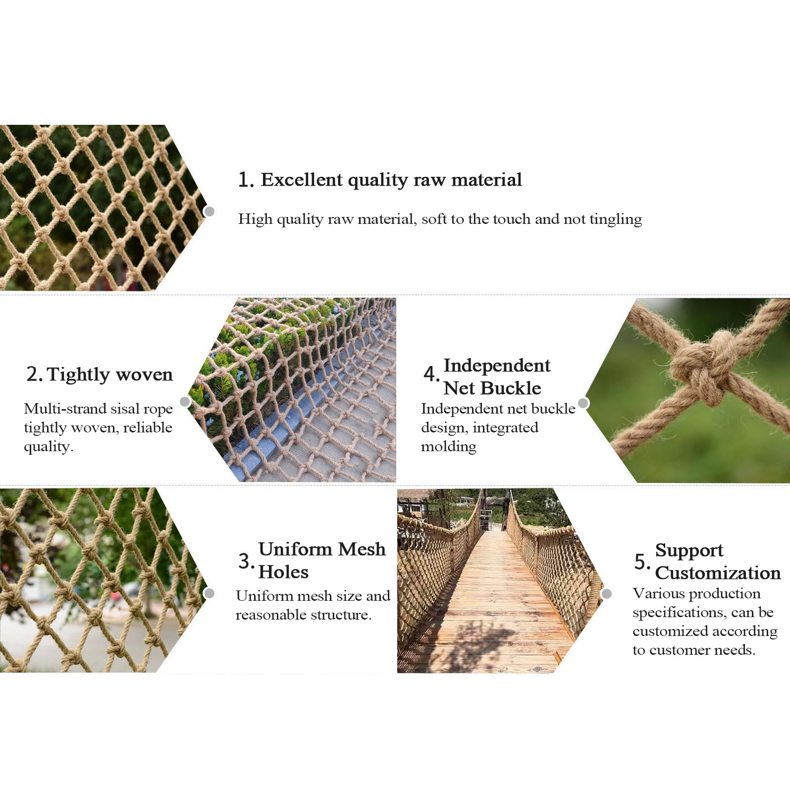 Naturalna siatka do wspinaczki z juty 2 m x 5 m – dekoracja ogrodowa w stylu śródziemnomorskim akcesoria dekoracyjne dla fantastycznego wsparcia roślin, ekologiczna kratka z liny konopnej.