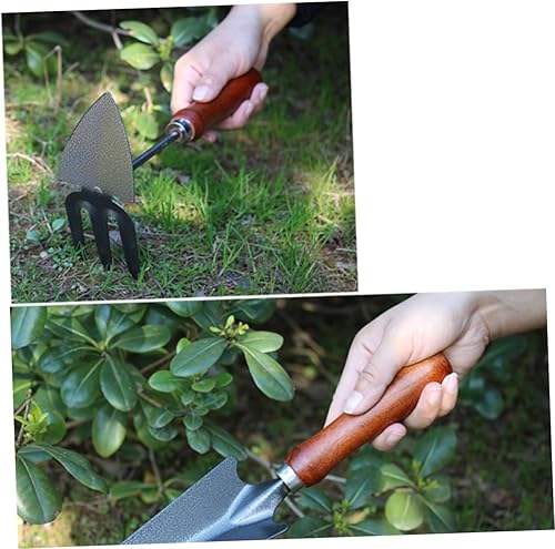 Miniatura 6 de VICASKY Juego de 4 piezas de mini pala de hierro, barniz para estufa, herramientas de jardín para plantar, trasplantar, deshierbar, duradero y