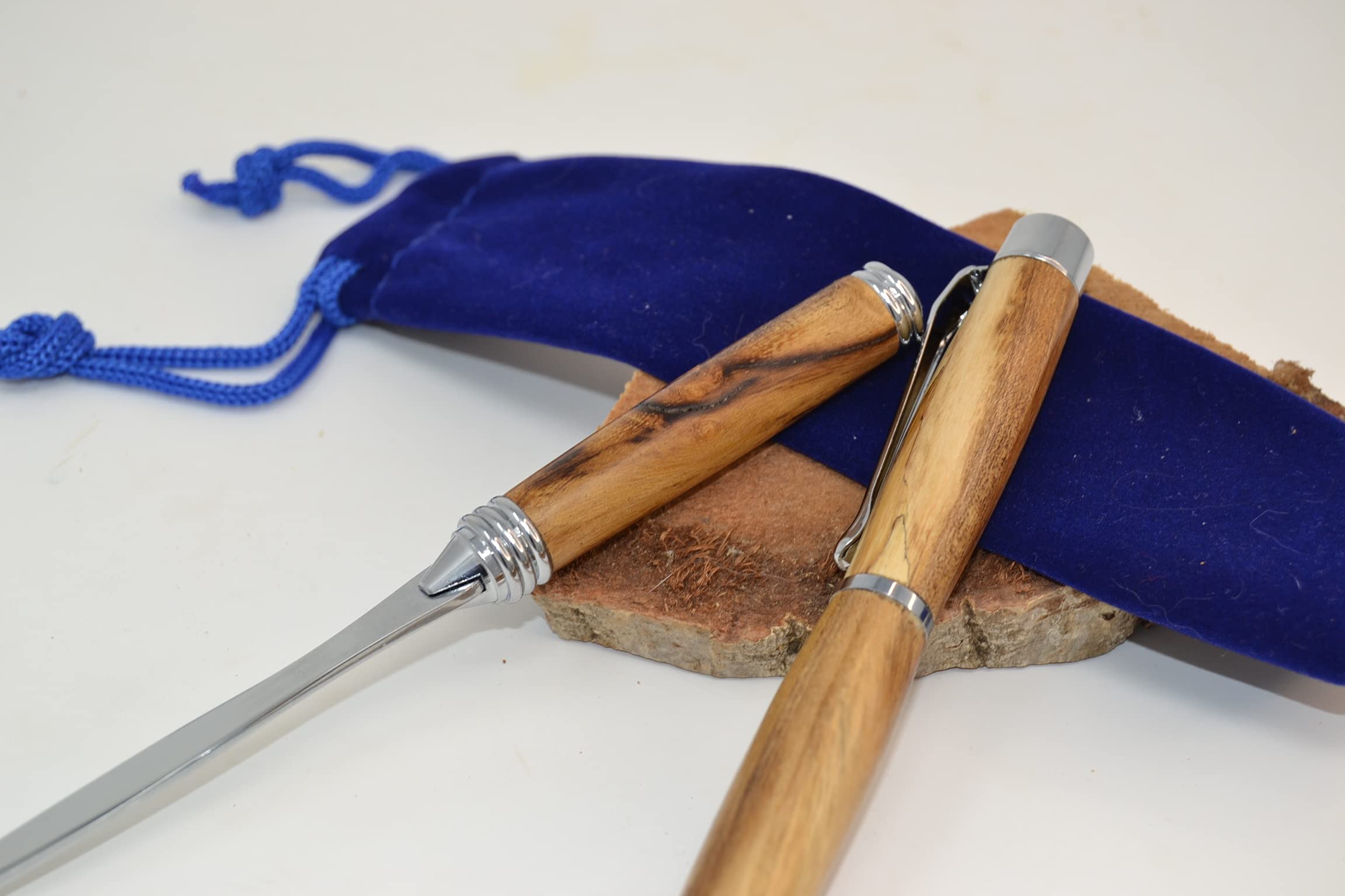 Holz Kugelschreiber Drehkugelschreiber Brieföffner Robinie Handarbeit twist Pen Geschenk Geschenkidee Unikat handmade - Schreibset - Geschenkset - Schreibgeräte Geschenkset