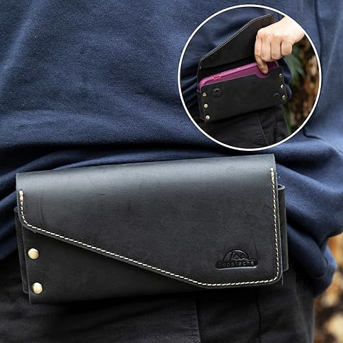 Miniatura 3 de Topstache Funda de cuero para teléfono con trabilla para cinturón, cierre magnético, tarjetero para teléfono celular, funda de cuero para iPhone 14