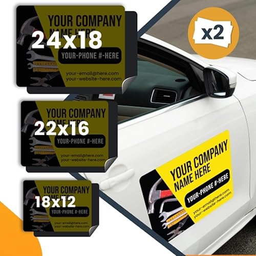 Miniatura 4 de Ships Next Day Builder and Contractor Vinilo magnético automotriz personalizable y personalizado, 18 x 24 pulgadas, 2 unidades, perfecto para