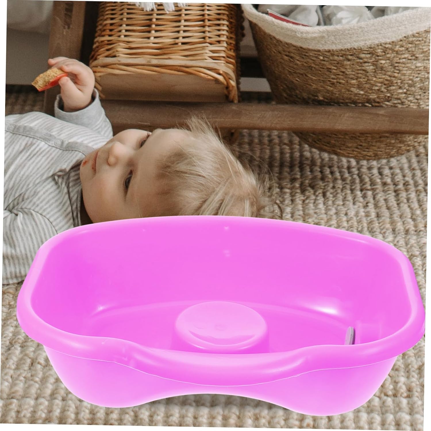 Portable Shampoo Basin for Bedridden Reusable Hair Washing Bowl for Elderly Disabled Plastic Hair Wash Sink Neck Rest for Home Care Salon Use