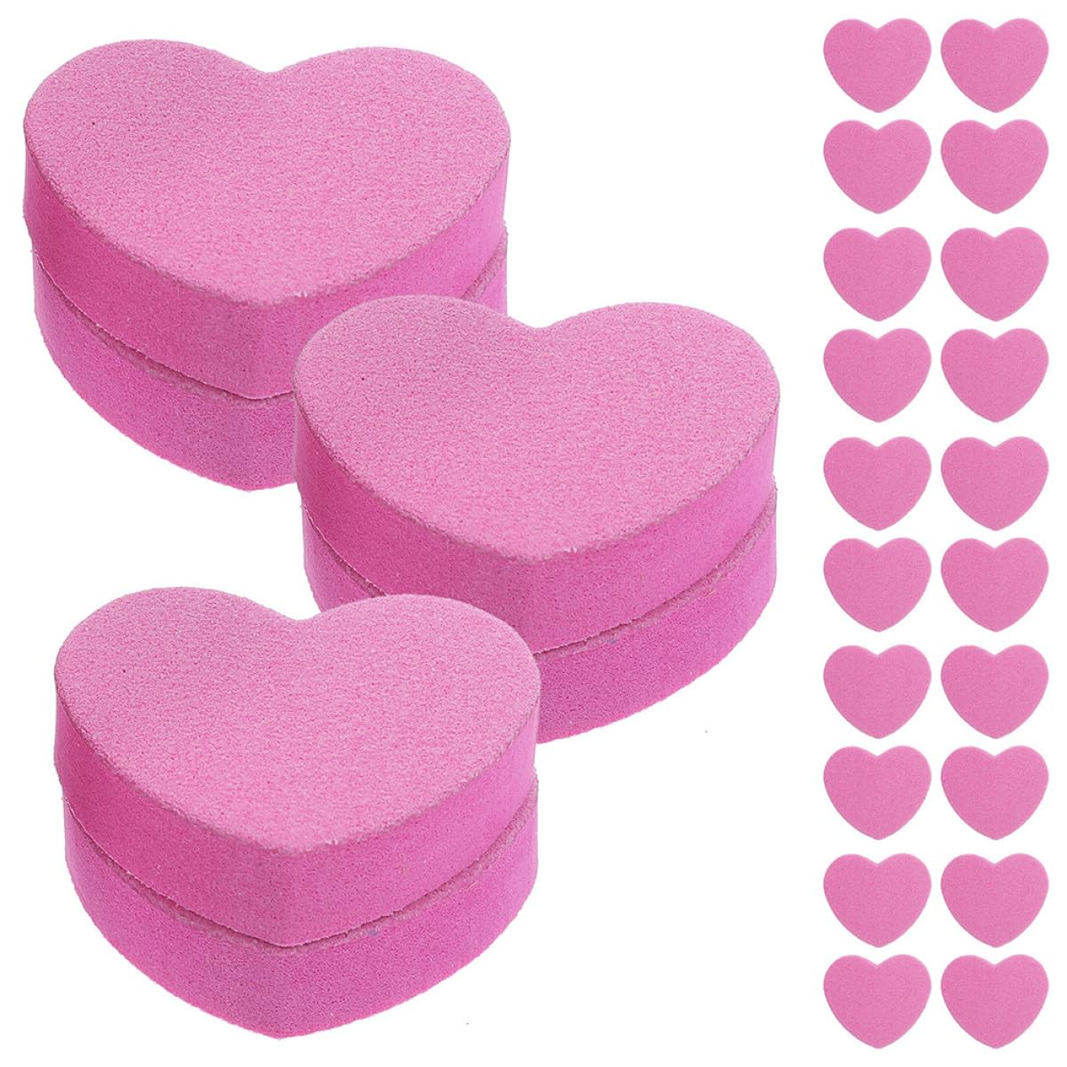 Lima de Uñas en Bloque de Esponja Rosa, 100 Piezas, Doble Cara