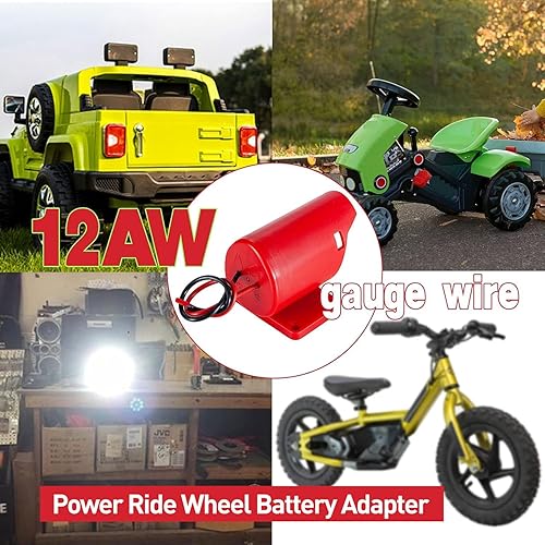 Power Ride - Adaptador de rueda compatible con batería original MWK de 12 V, conector de alimentación para coche Rc, robótica, camión Rc, bricolaje,