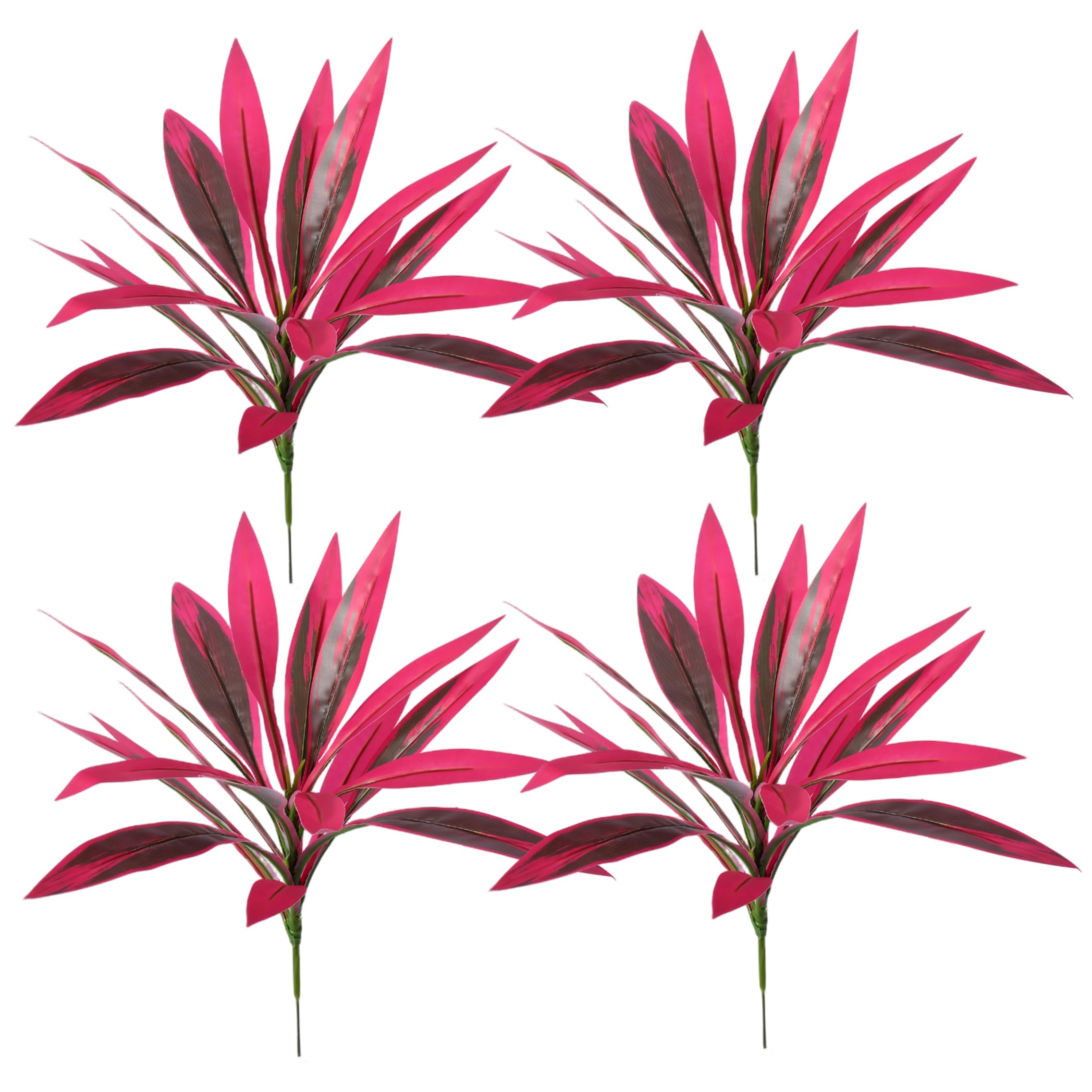 Fougères artificielles d'extérieur rouge-violet pour décoration de balcon