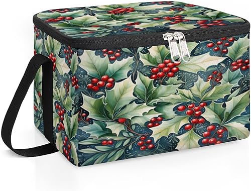 Miniatura 2 de Winter Christmas Pattern Design Insulated Lunch Bag Women Reusable Lunch Tote Square Meal Bag for Adults Men Cooler Lunch Box for Work Travel Picnic