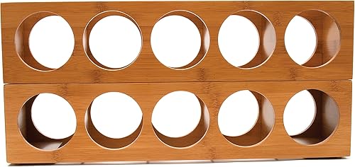 Miniatura 11 de Lipper International 8305 Estante apilable de madera de bambú para 5 botellas, 20-3/4" x 5-3/8" x 4-3/4"