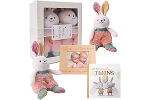 Twin Baby Keepsake Collection with Storybook and Plush Rabbits