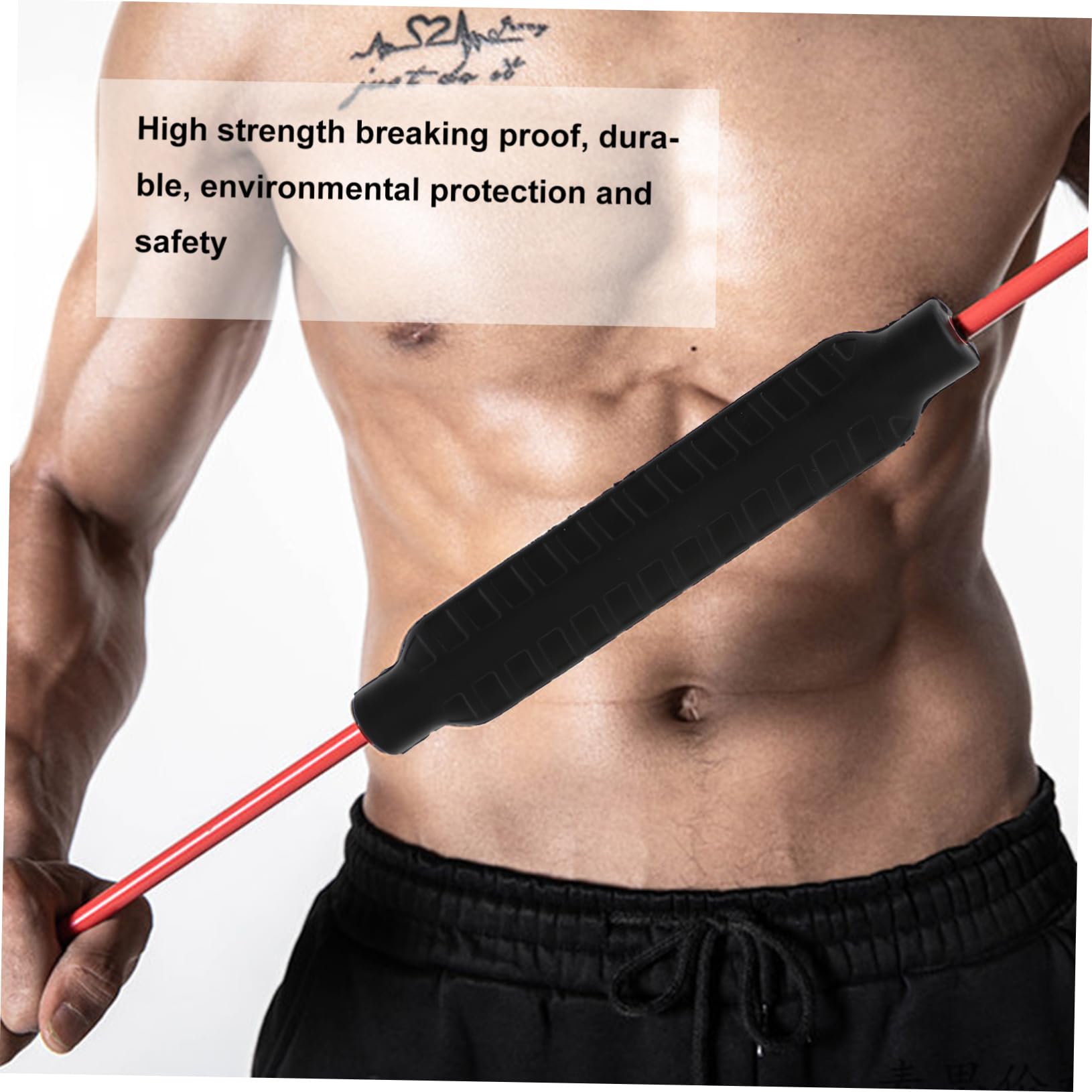 VANZACK Barre et pour en Renforcement Pilates Utiliser Entraînement Fitness Multifonction Rouge Caoutchouc Fibre de Verre , Légère et Facile Musculaire du Haut du Torse