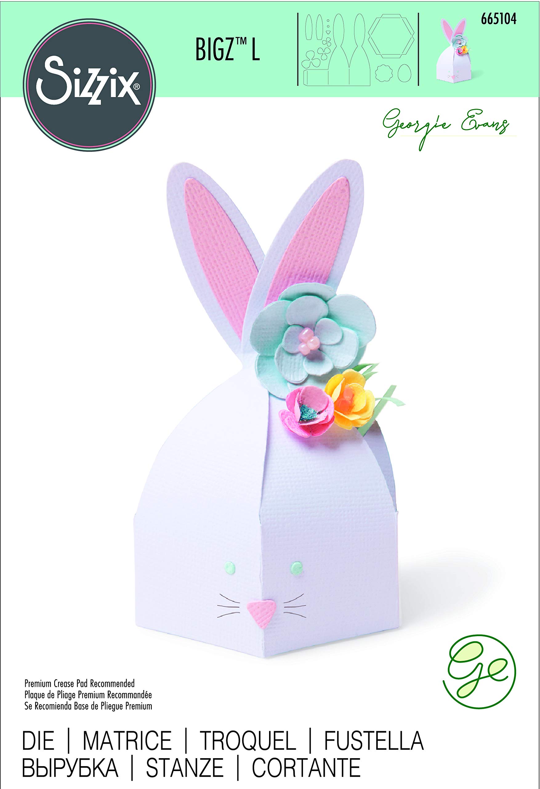 Sizzix Bigz L szablon do wykrawania 665104 Box zajączek