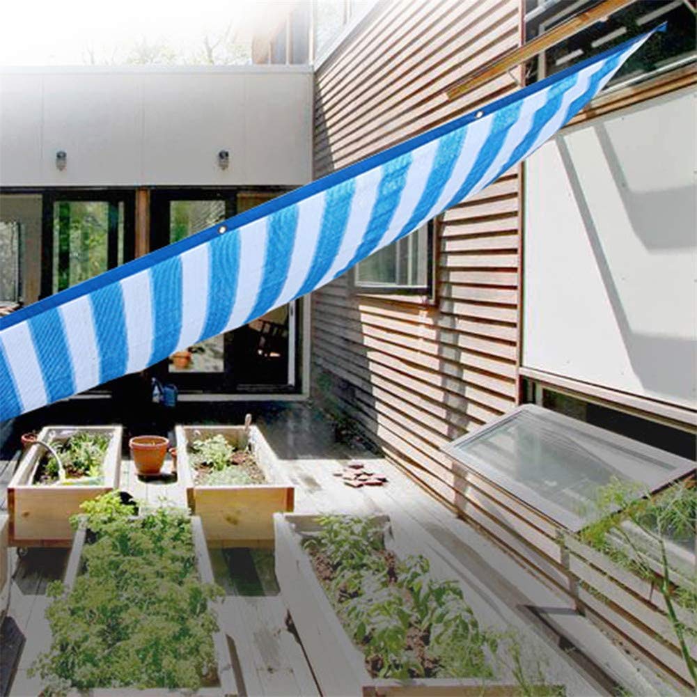 Awning shade awning 2m × 3m Blue White shading rate 90% outdoor veranda plant vegetables Blue White HDPE material Tools