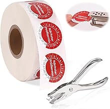 Pack of 1000 30 mm Test Badges for Ladders Steps with 3 mm Round Hole Hole Punch, Multi-Year Test Badges, Maintenance Labels, Next Test Date