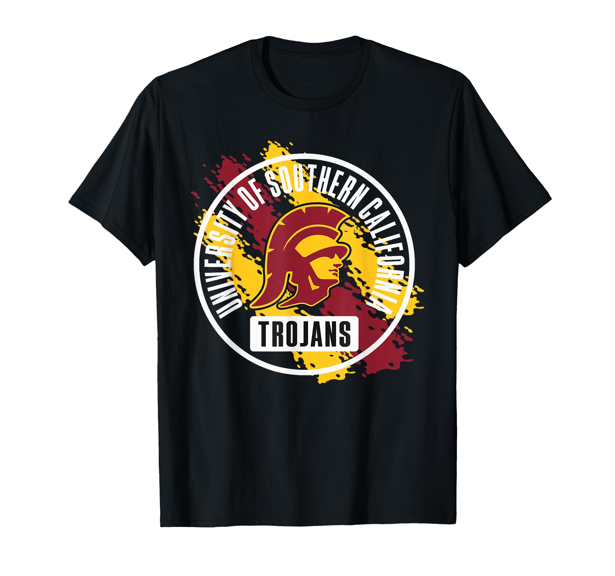 USC Trojans Retro Paint Black Officially Licensed T-Shirt