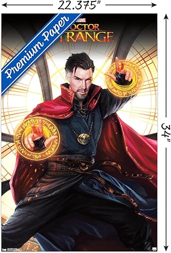 Miniatura 3 de Trends International Marvel Doctor Strange - Póster de pared de tragaluz, 34 pulgadas de largo x 22.4 W, versión premium sin marco